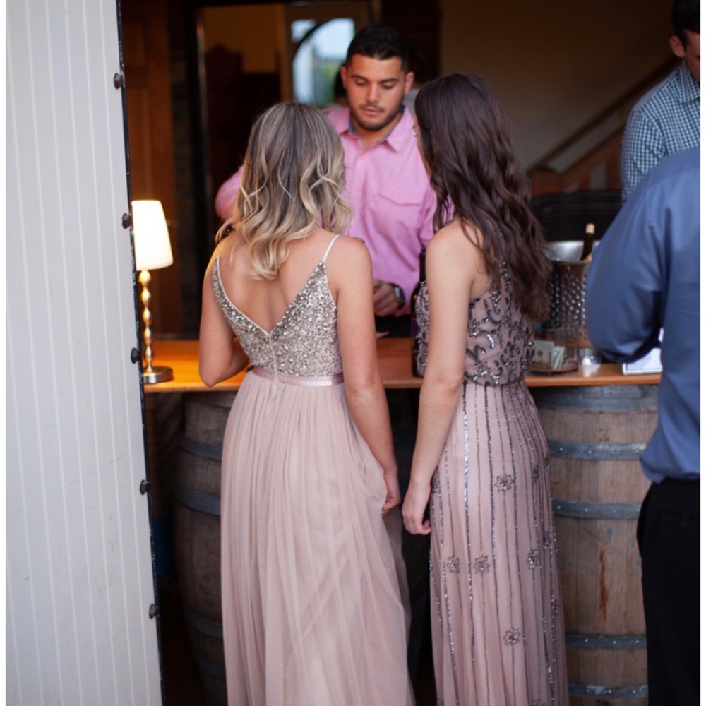 Beautiful blush BHLDN gown